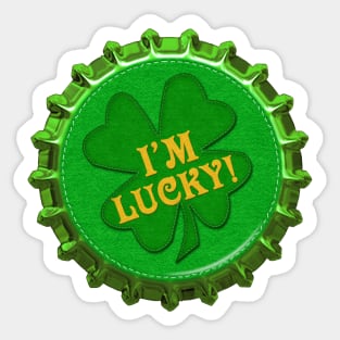 St. Patrick's Day Magnet and Sticker | I'm Lucky by Cherie(c)2022 Sticker